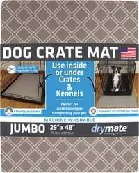 Drymate Dog Crate Mat Protective Liner Training Pee Pad, Taupe, Jumbo, 29-in x 48-in, 1
