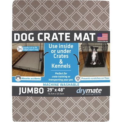 Drymate Drymate Dog Crate Mat Protective Liner Training Pee Pad, Taupe, Jumbo, 29-in x 48-in, 1