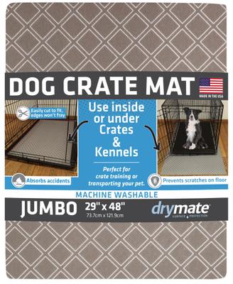 Show full view: Drymate Dog Crate Mat Protective Liner Training Pee Pad, Taupe, Jumbo, 29-in x 48-in, 1 slide 1 of 8