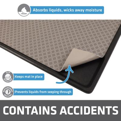 Show full view: Drymate Dog Crate Mat Protective Liner Training Pee Pad, Taupe, Jumbo, 29-in x 48-in, 1 slide 3 of 8