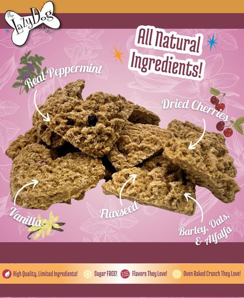 Show full view: The Lazy Dog Cookie Co. Horse Bitscuits Cherry Vanilla Peppermint Horse Treat, 14-oz bag slide 4 of 8