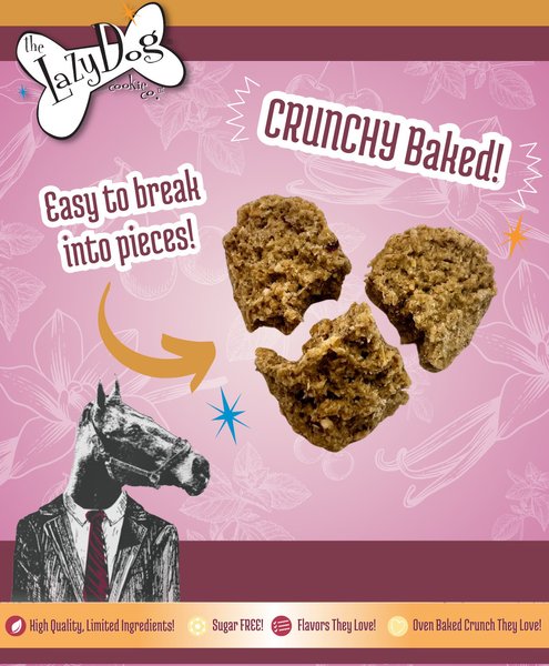 Show full view: The Lazy Dog Cookie Co. Horse Bitscuits Cherry Vanilla Peppermint Horse Treat, 14-oz bag slide 5 of 8