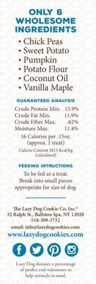 Show full view: The Lazy Dog Cookie Co. Grain-Free Candied Maple Sweet Potato Limited Ingredient Crunchy Baked Dog Treats, 14-oz box slide 3 of 10