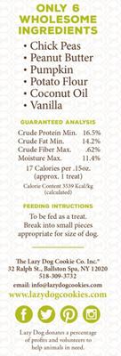 Show full view: The Lazy Dog Cookie Co. Grain-Free Toasted Vanilla Peanut Butter Limited Ingredient Crunchy Baked Dog Treats, 14-oz box slide 3 of 10