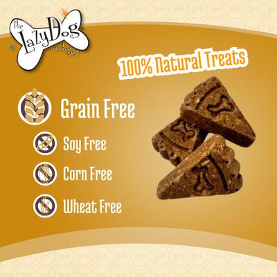 Show full view: The Lazy Dog Cookie Co. Grain-Free Crushed Peanut Sprinkled Banana Limited Ingredient Crunchy Baked Dog Treats, 14-oz box slide 7 of 9