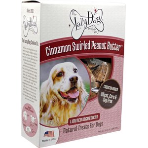 The Lazy Dog Cookie Co. Limited Ingredient Cinnamon Swirled Peanut Butter Crunchy Baked Dog Treats, 14-oz box