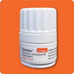 Cardalis (Spironolactone/Benazepril) Chewable Tablets for Dogs, 20-mg/2.5-mg, 30 chewable tablets