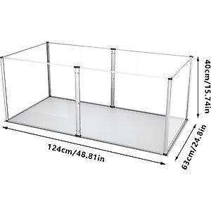 Wisfor Indoor Transparent Small Pet Playpen with Waterproof Mat