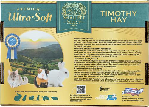 Show full view: Small Pet Select Premium Ultra-Soft Timothy Hay Small Animal Food, 2-lb box slide 5 of 6