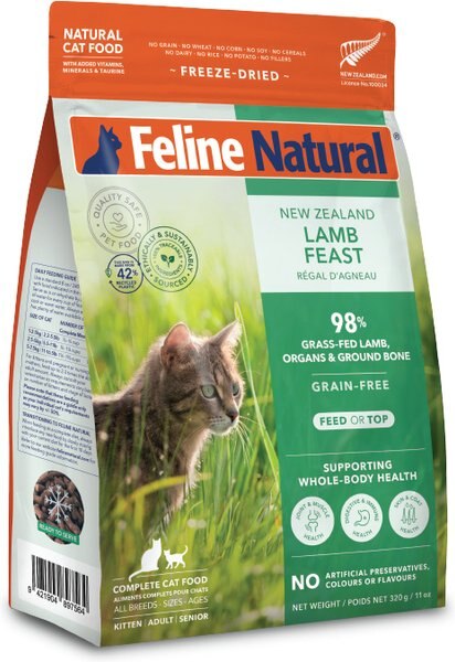 Feline Natural New Zealand Chicken & Lamb Feast Grain-Free Freeze-Dried Cat Food