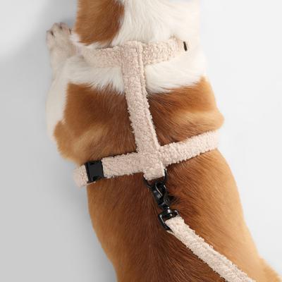 Show full view: THE LICKER STORE Teddy Adjustable Dog H Harness & Leash Set, Beige, Medium: 10.4 to 18-in neck slide 8 of 10