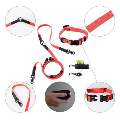 Show full view: THE LICKER STORE Luna Hands-Free Dog Leash & Collar, Red/Black, Small: 9.5 to 14.1-in neck, 3/5-in wide slide 6 of 11