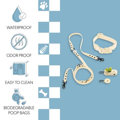 Show full view: THE LICKER STORE Luna Hands-Free Dog Leash & Collar, Almond, Medium: 11.8 to 18.50-in neck, 3/4-in wide slide 3 of 10