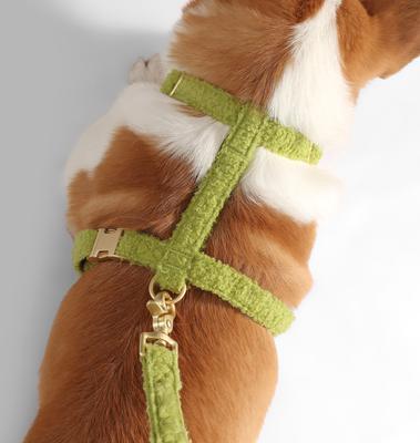 Show full view: THE LICKER STORE Teddy Adjustable Dog H Harness & Leash Set, Olive Green, Medium: 10.4 to 18-in neck slide 8 of 10