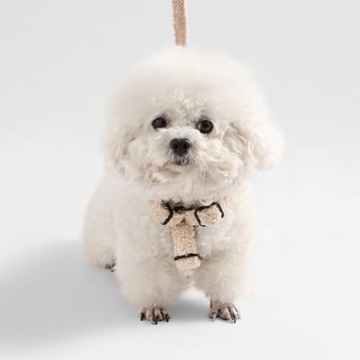 Show full view: THE LICKER STORE Teddy Adjustable Dog H Harness & Leash Set, Beige, Small: 7.3 to 13.4-in neck slide 6 of 10