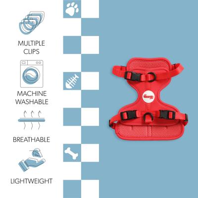 Show full view: THE LICKER STORE Arlo No Pull Dog & Cat Harness, Red, Small: 14 to 22-in chest slide 3 of 11