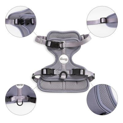 Show full view: THE LICKER STORE Arlo No Pull Dog & Cat Harness, Gray, Small: 14 to 22-in chest slide 5 of 11