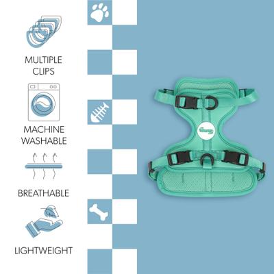 Show full view: THE LICKER STORE Arlo No Pull Dog & Cat Harness, Emerald, Small: 14 to 22-in chest slide 3 of 11