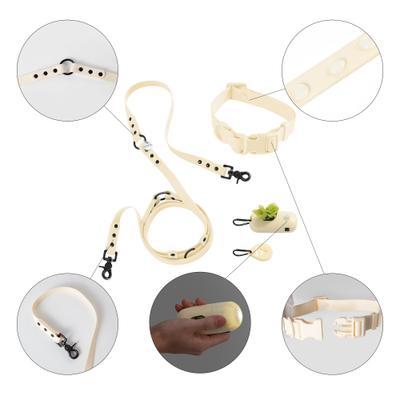 Show full view: THE LICKER STORE Luna Hands-Free Dog Leash & Collar, Almond, Medium: 11.8 to 18.50-in neck, 3/4-in wide slide 5 of 10