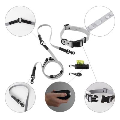 Show full view: THE LICKER STORE Luna Hands-Free Dog Leash & Collar, Gray/Black, Large: 15.3 to 24.8-in neck, 1-in wide slide 5 of 10