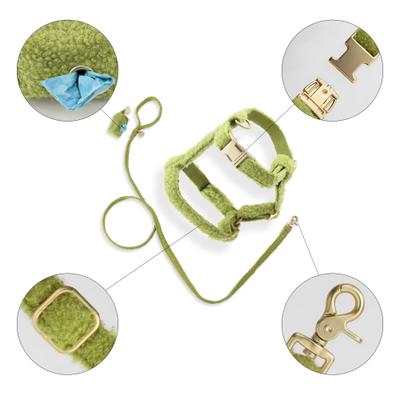 Show full view: THE LICKER STORE Teddy Adjustable Dog H Harness & Leash Set, Olive Green, Small: 7.3 to 13.4-in neck slide 5 of 10