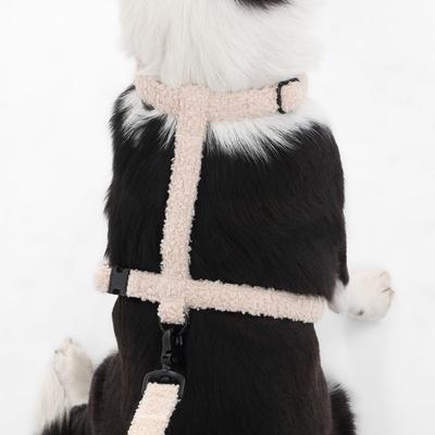 Show full view: THE LICKER STORE Teddy Adjustable Dog H Harness & Leash Set, Beige, Large: 15.3 to 24.5-in neck slide 8 of 10