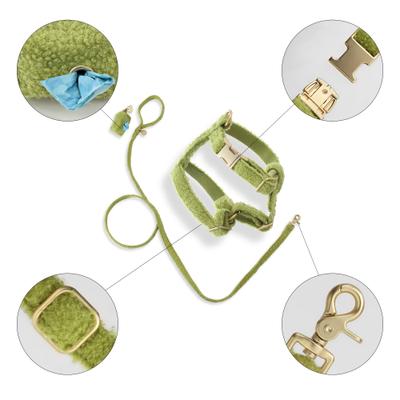 Show full view: THE LICKER STORE Teddy Adjustable Dog H Harness & Leash Set, Olive Green, X-Small: 5.2 to 9.3-in neck slide 5 of 10