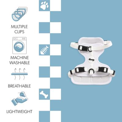 Show full view: THE LICKER STORE Arlo No Pull Dog & Cat Harness, White, Small: 14 to 22-in chest slide 3 of 11