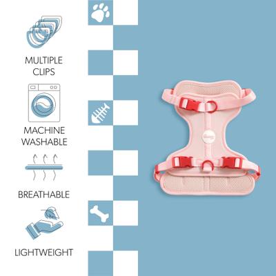 Show full view: THE LICKER STORE Arlo No Pull Dog & Cat Harness, Pink, Medium: 18 to 28-in chest slide 3 of 11