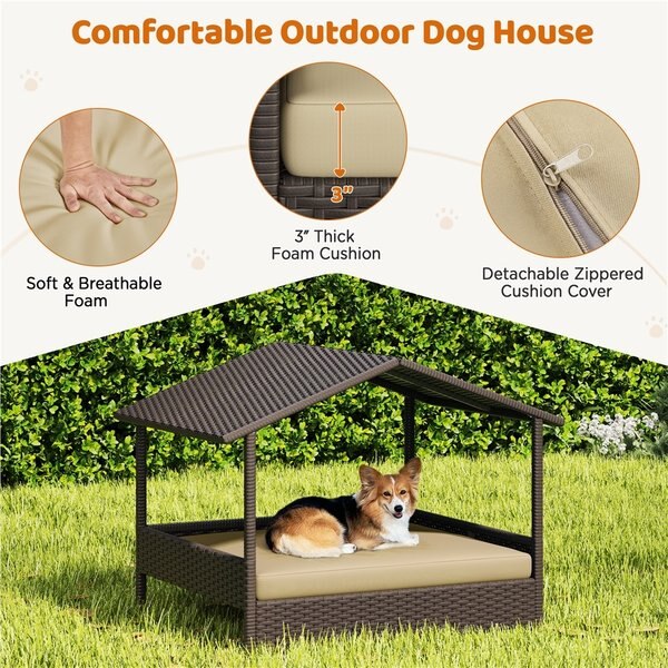 Yaheetech Elevated Dog House with Bed