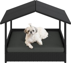 Yaheetech Elevated Dog House with Bed, Black slide 2 of 6