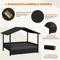 Show in main carousel: Yaheetech Elevated Dog House with Bed, Black slide 6 of 7