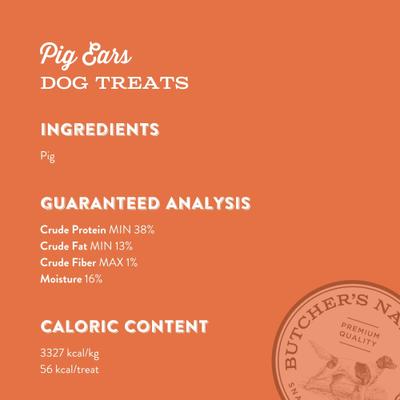Show full view: Butcher's Naturals Dry Pig Ears Dog Treats, 14-oz bag slide 6 of 9