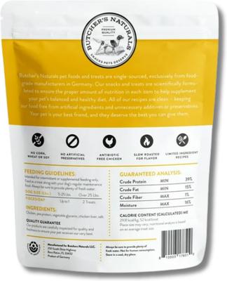 Show full view: Butcher's Naturals Slow Roasted Chicken Jerky Dog Treats, 16-oz bag slide 3 of 11