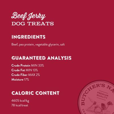 Show full view: Butcher's Naturals Slow Roasted Beef Jerky Dog Treats, 16-oz bag slide 5 of 8