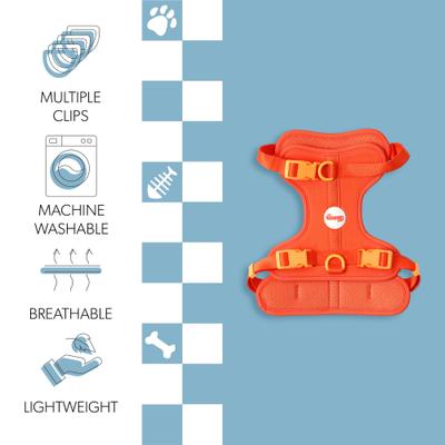 Show full view: THE LICKER STORE Arlo No Pull Dog & Cat Harness, Dark Orange, Medium: 18 to 28-in chest slide 4 of 12