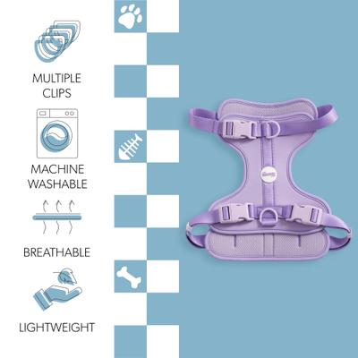 Show full view: THE LICKER STORE Arlo No Pull Dog & Cat Harness, Purple, Large: 24 to 37-in chest slide 3 of 11