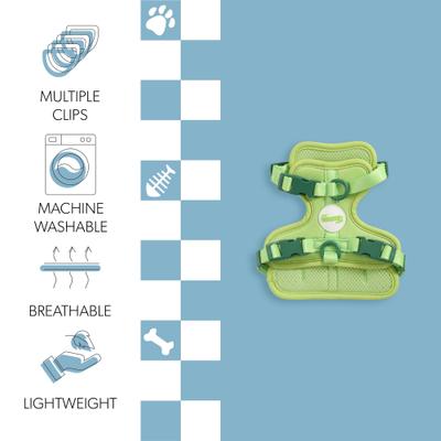 Show full view: THE LICKER STORE Arlo No Pull Dog & Cat Harness, Light Green, X-Small: 11.8 to 17-in chest slide 3 of 11