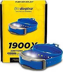 Dogtra 1900X Additional Receiver IPX9K Waterproof Vibration & Tone Remote Dog Training Collar, 13 to 20-in neck, Blue