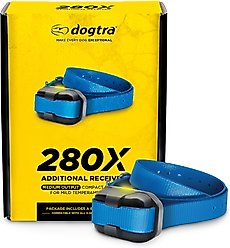 Dogtra 280X Additional Receiver IPX9K Waterproof Vibration & Tone Remote Dog Training Collar, Blue