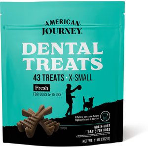 American Journey Grain-Free Extra-Small Dental Dog Treats Mint Flavor, 43 count