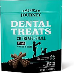 American Journey Grain-Free Small Dental Dog Treats Mint Flavor, 20 count