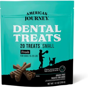 American Journey Grain-Free Small Dental Dog Treats Mint Flavor, 20 count