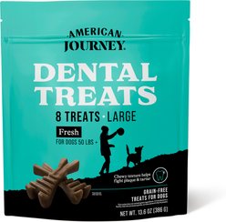 American Journey Grain-Free Large Dental Dog Treats Mint Flavor, 8 count