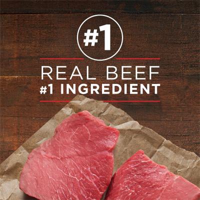 Show full view: Purina ONE SmartBlend Classic Ground Beef & Brown Rice Entree Adult Canned Dog Food, 13-oz can, case of 12 slide 5 of 12