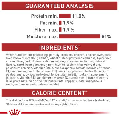 Show full view: Royal Canin Feline Health Nutrition Adult Instinctive Loaf in Sauce Wet Cat Food, 3-oz, case of 4 slide 6 of 12