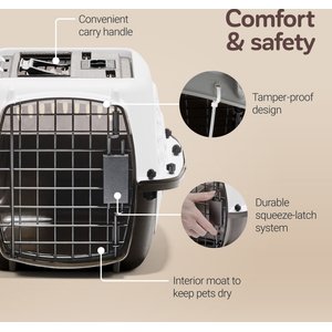 Petmate Two Door Top Load Dog & Cat Kennel, White, 19 inches, up to 10-lbs