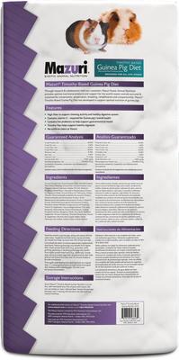 Show full view: Mazuri Timothy-Based Guinea Pig Food, 25-lb bag slide 2 of 11