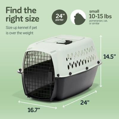 Show full view: Aspen Pet Fashion Dog & Cat Kennel, Pale Blue, 24-in slide 3 of 8
