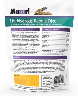 Show full view: Mazuri Herbivorous Reptile Food, 8-oz bag slide 2 of 8